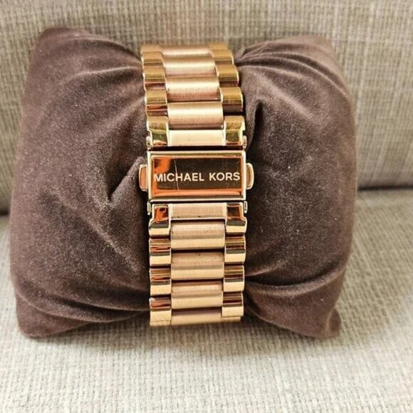 Michael Kors Girls Wristwatch Cooper Chronograph Rose Gold-Tone Date Calendar - Picture 10 of 15